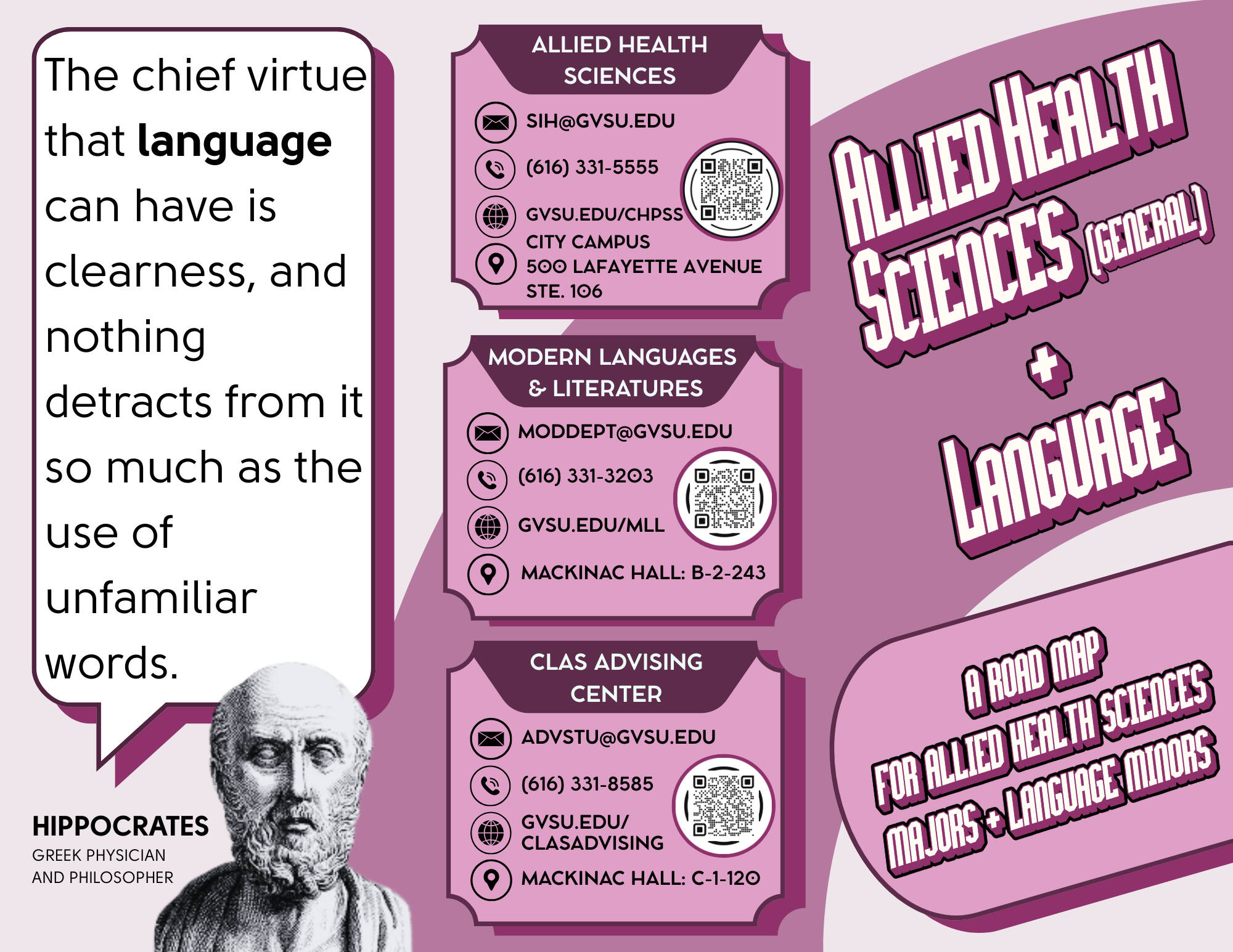 Allied Health Sciences Major + Language Minor Brochure Preview